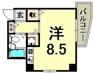 アルテハイム神戸県庁前の物件間取画像